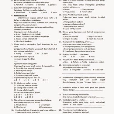 5 Alasan Wajib Download Soal UTS Bahasa Indonesia Kelas 4 Semester 1 Tahun 2026