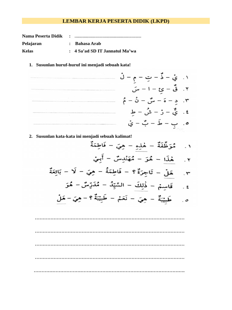 5 Rahasia Sukses Hadapi Soal Bahasa Arab Kelas 4 Semester 1 2026