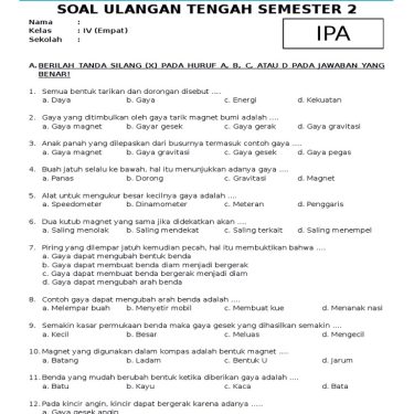 7 Trik Jitu Latihan Soal IPA Kelas 4 Semester 1 di 2026 yang Terbukti Ampuh
