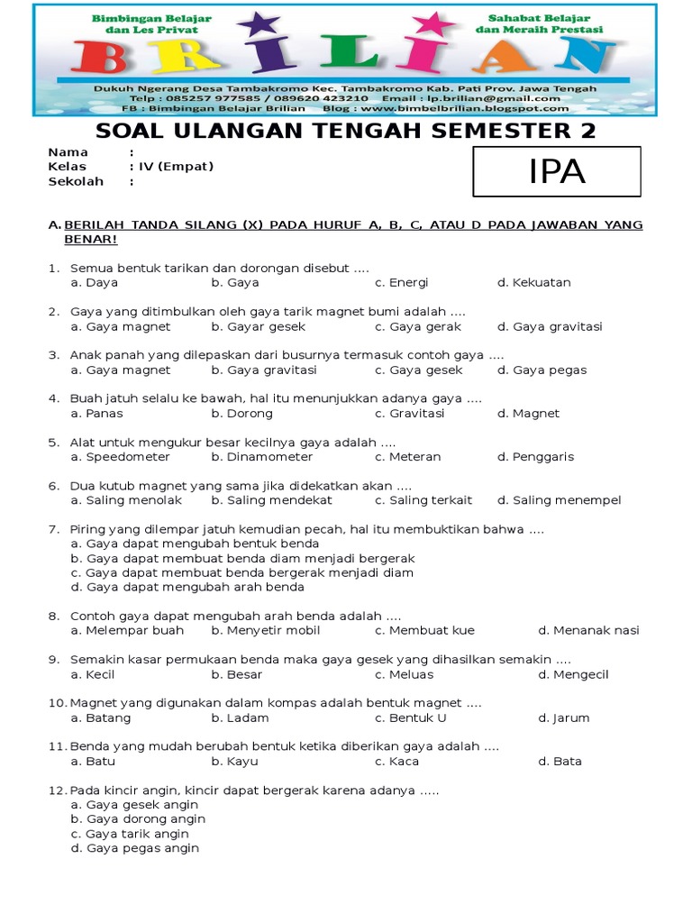 7 Trik Jitu Latihan Soal IPA Kelas 4 Semester 1 di 2026 yang Terbukti Ampuh