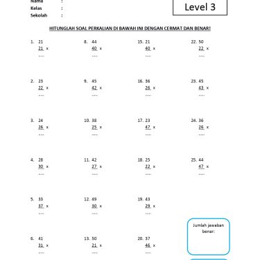 Jangan Sampai Ketinggalan! 3 Soal Matematika Tema 4 Kelas 3 yang Wajib Dikuasai di 2026