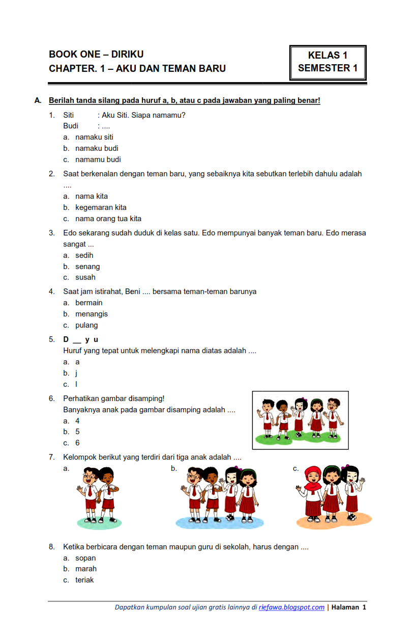 Menguasai Subtema 1 Tema 4 Kelas 4 Latihan Soal untuk Membangun