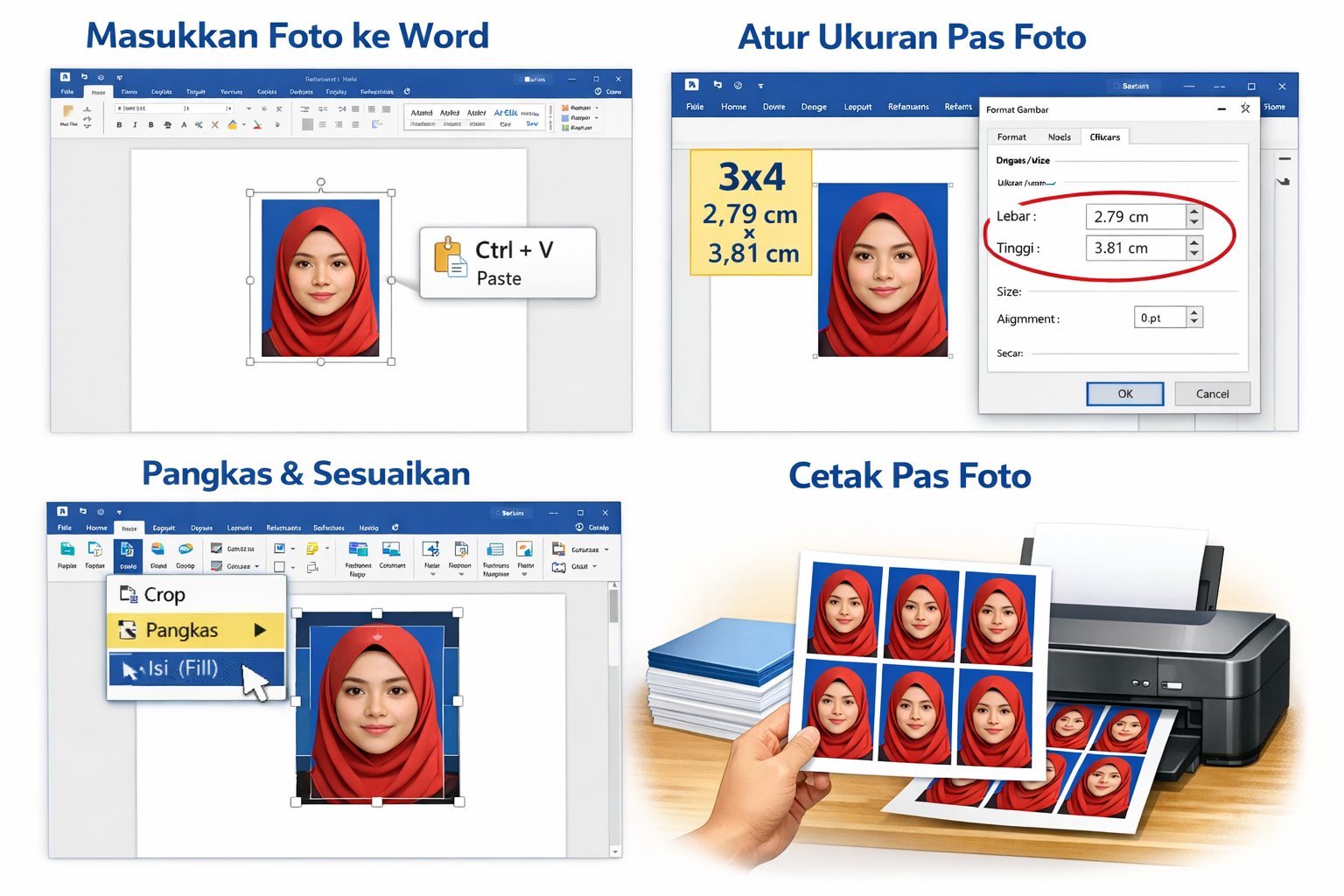3 Cara Mudah Mengubah Ukuran Poto 3×4 di Word 2007 untuk Syarat Nikah dan Administrasi 2026