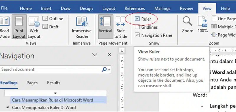 Cara Menampilkan Ruler di Word dan Mengubah Ukurannya Virenial Tekno Cara Menampilkan Ruler di Word dan Mengubah Ukurannya Virenial Tekno