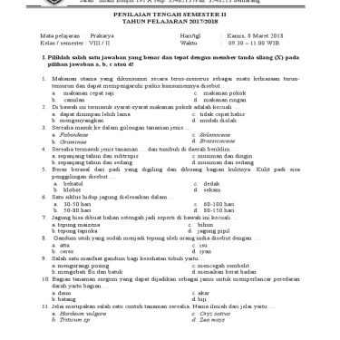 5 Contoh Soal PG Prakarya Kelas VII Semester 1 Kurikulum 2013 yang Wajib Dikuasai Agar Nilai Tak Jeblok