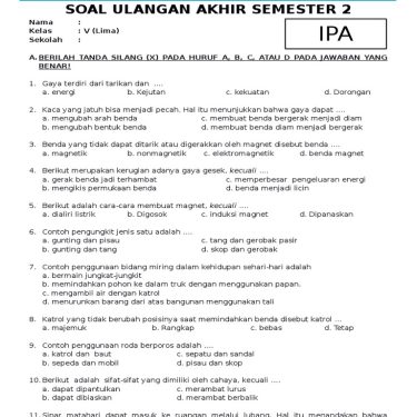 5 Fakta Mengejutkan Soal UAS IPA Kelas 8 Semester 2 yang Wajib Kamu Tahu Sebelum Terlambat