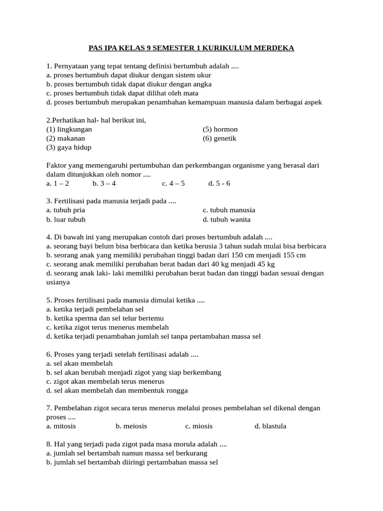 5 Fakta Mengejutkan dari Latihan Soal IPA Kelas 9 Semester 1 yang Wajib Kamu Tahu Sebelum Ujian