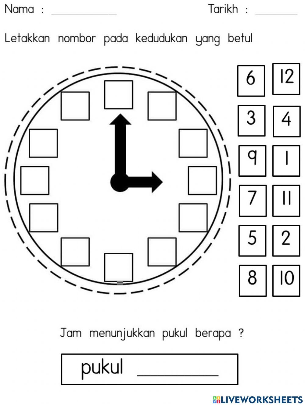 Jam 1 worksheet Kids math worksheets Worksheets Tracing worksheets Jam 1 worksheet Kids math worksheets Worksheets Tracing worksheets