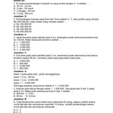 5 Soal UAS Matematika SMP Kelas 7 Semester 2 yang Sering Muncul, Wajib Dikuasai