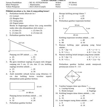 7 Soal PAT Matematika Kelas 5 Semester 2 Siap Cetak, Ternyata Begini Isinya!