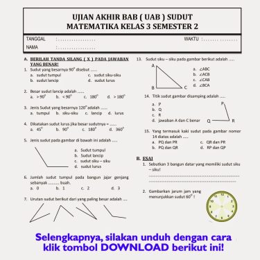 Ternyata 5 Soal PTS Matematika Kelas 3 SD Semester 2 2026 Ini Sering Muncul