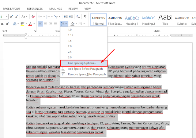 Cara Mengatur Spasi di Word 2007 2010 2013 2016 - Kimtuck com