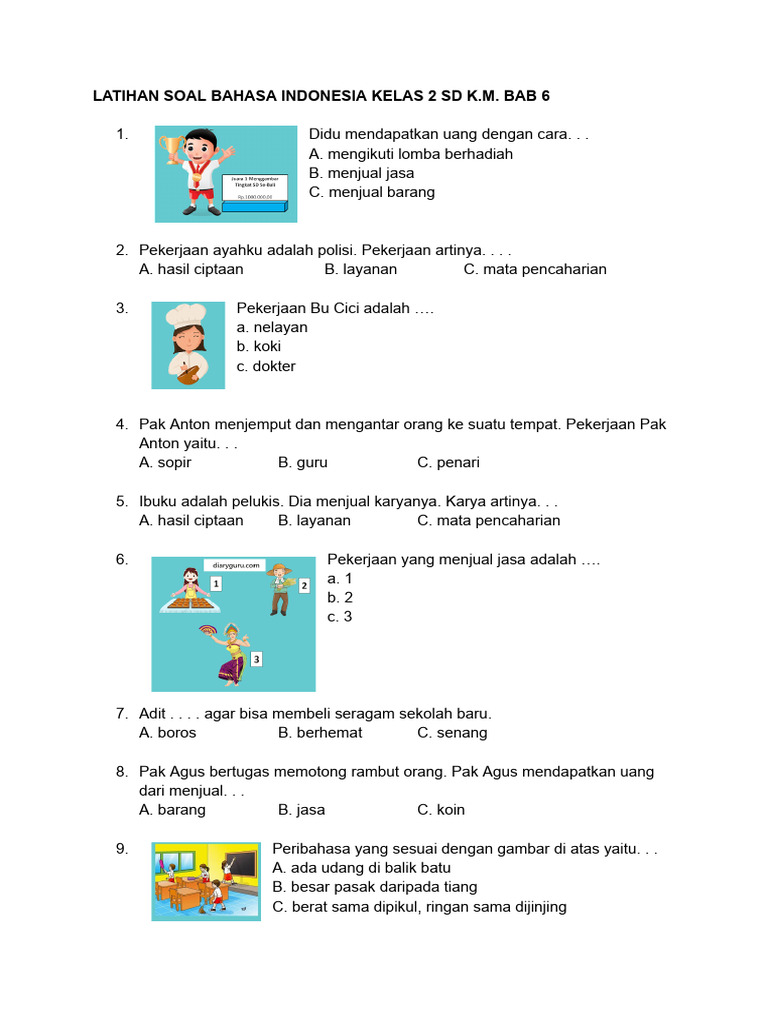 7 Contoh Soal Bahasa Indonesia Kelas 2 SD tentang Kalaimat Sapaan yang Harus Kamu Kuasai
