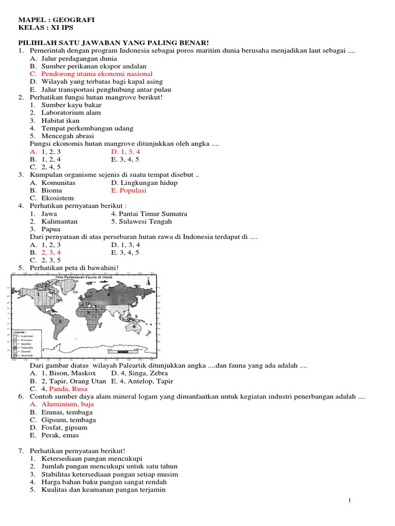 Soal Dan Jawaban Geografi Kelas 11 Bab Ketahanan Pangan - wasbukubelajar Soal Dan Jawaban Geografi Kelas 11 Bab Ketahanan Pangan - wasbukubelajar