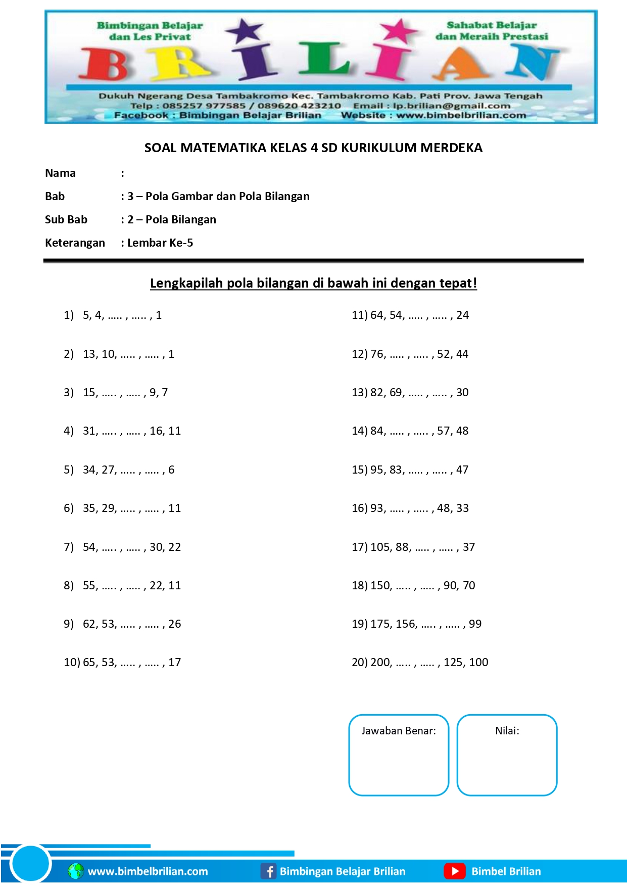 7 Soal Pelajaran Kelas 4 SD Soal Matematika Ternyata Sesulit Ini, Wajib Tahu Sebelum Terlambat