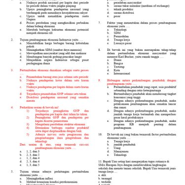 Inilah Kumpulan Contoh Soal PG 20 Ekonomi Kelas XI Semester 1 yang Wajib Kamu Kuasai Sebelum Ujian