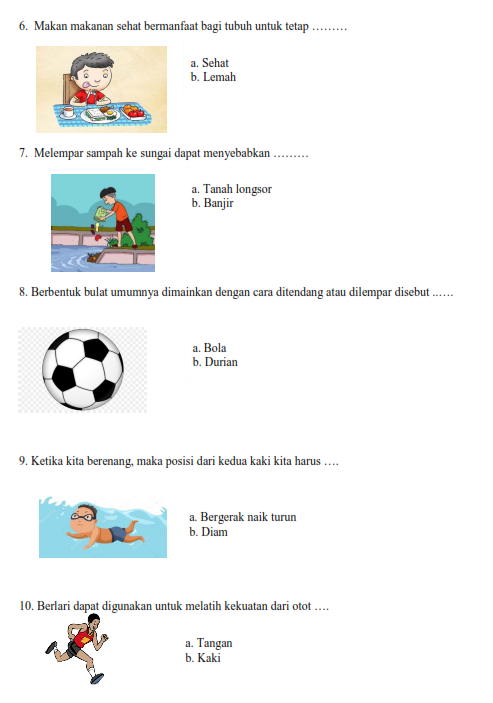 Terbukti 7 Cara Membuat Contoh Soal Bergambar Anak Kelas 1 SD Penjaskes Efektif