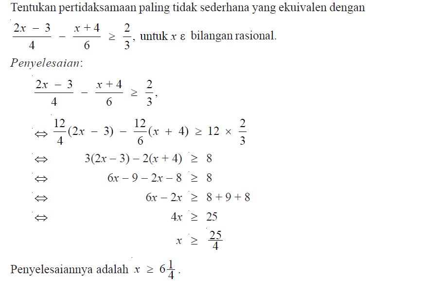 Terbukti Contoh soal pertidaksamaan linear 1 variabel kelas 11 Bikin Nilai Naik Sekarang