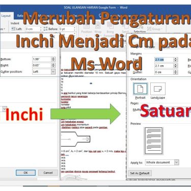 cara mengubah ukuran paper inchi ke cm di microsoft word