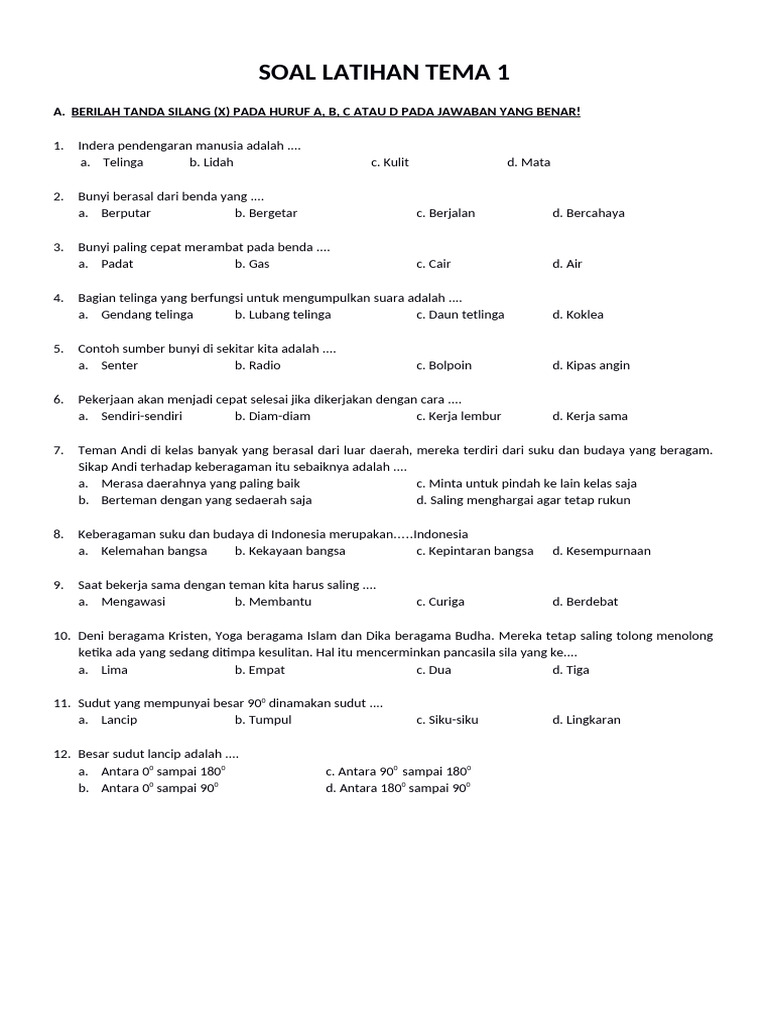 Rahasia Jawab Cepat Soal Tema 1 Subtema 2 K13 Kelas 4 yang Wajib Tahu Sebelum Ujian