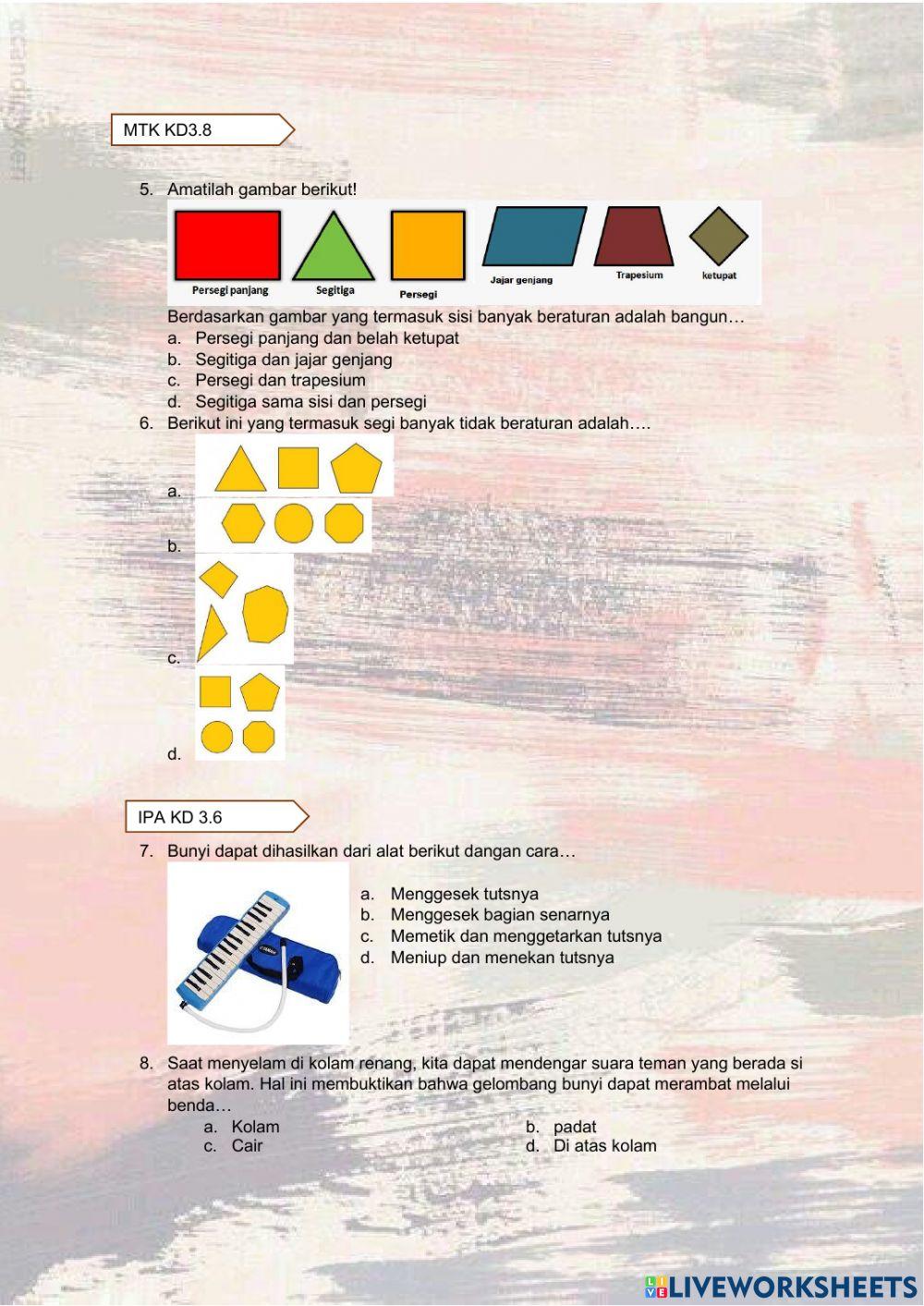 Wajib Tahu Kumpulan soal tema 1 subtema 1 kelas 4 revisi 2018 Agar Anak Makin Pintar